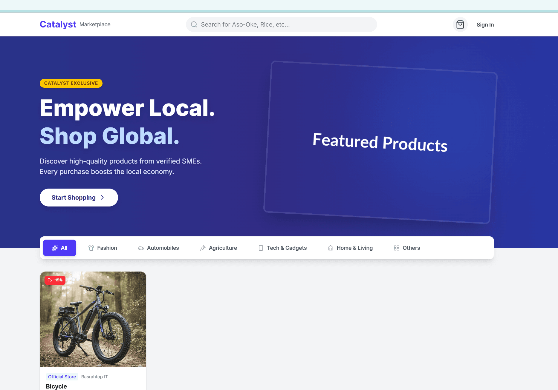 Marketplace Screenshot