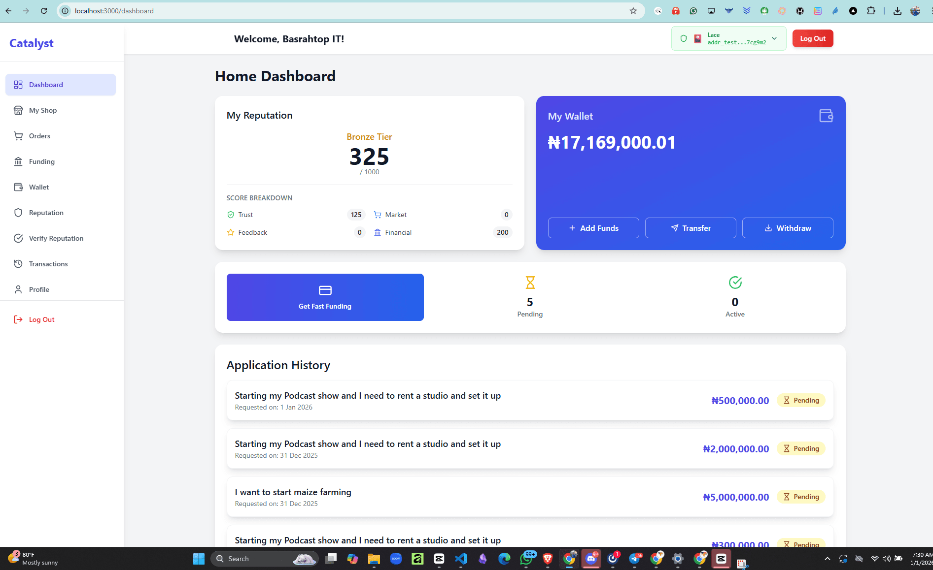SME Portal Screenshot
